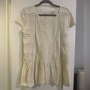 Anthropologie Cream Blouse